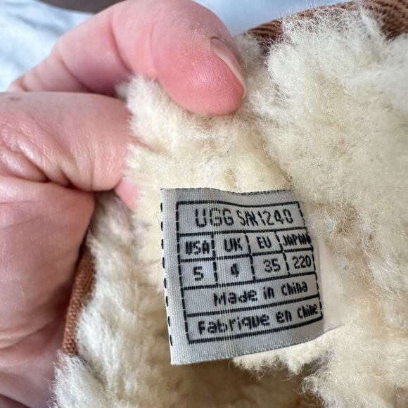 Ugg Australia Tan Brown‎ Chestunt Genuine Leather Short Boots Women's Size 5 - Picture 5 of 8